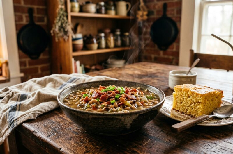Comforting Black Eyed Peas and Bacon Recipe