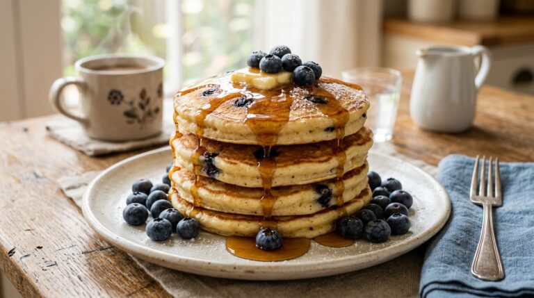 Fluffy_blueberry_pancakes_with_s