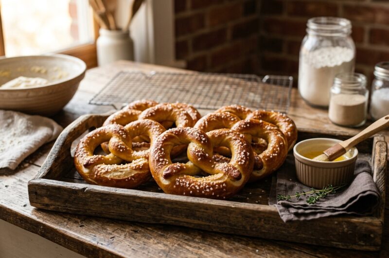 Chewy Pretzel Recipe With Golden Crust