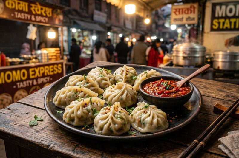 Fried Momos Recipe With Spicy Chutney
