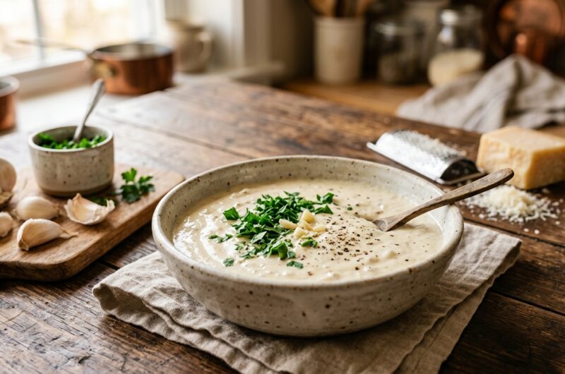 Quick Creamy Garlic Sauce for Pasta and Chicken