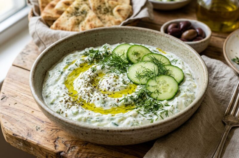 Creamy Tzatziki Sauce Recipe for Gyros and Pita