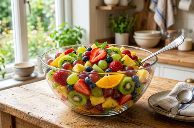 Simple Fruit Salad Recipe with Honey Dressing
